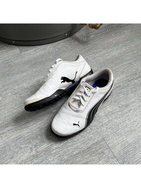 White / Black Puma Lace-Up Sportswear / Activewear / Golf Shoes / Sneakers
